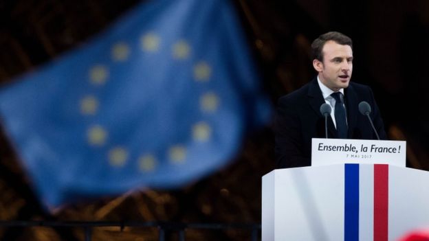 Mr Macron made pro-Europeanism a central feature of his campaign