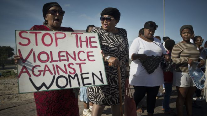 More than 60,000 cases of rape are reported in South Africa every year