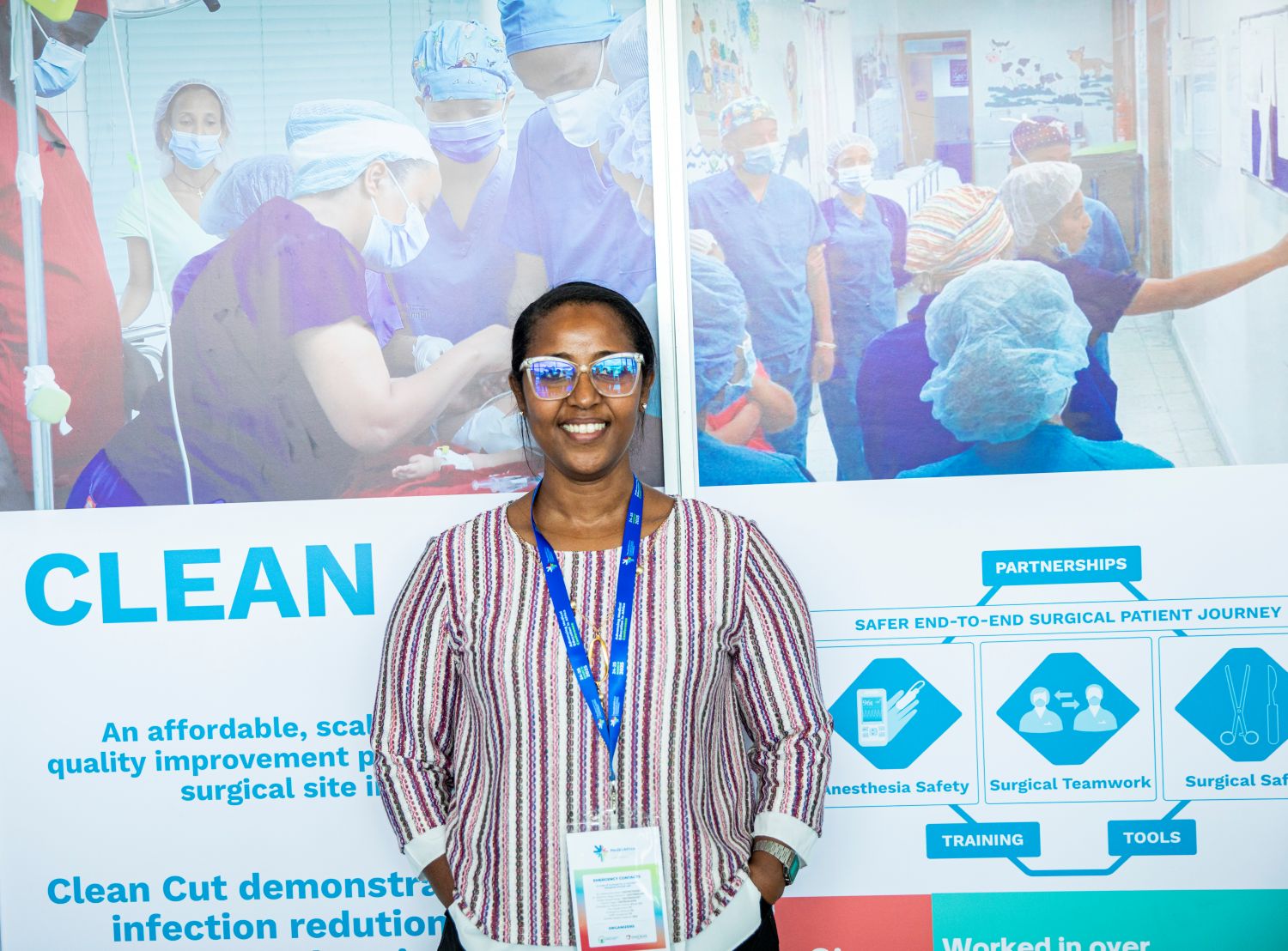 Senait Bitew Alemu, Lifebox’s Chief Programme Officer, highlighted the WHO Surgical Safety Checklist as a cornerstone of their Clean Cut project.