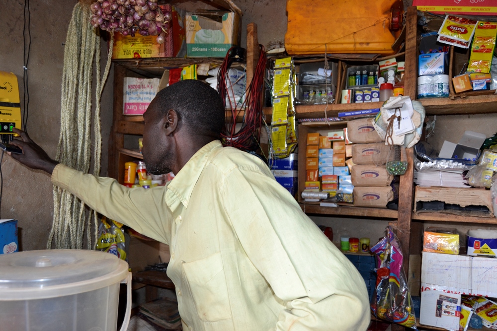 A beneficiary testing installed facilities.