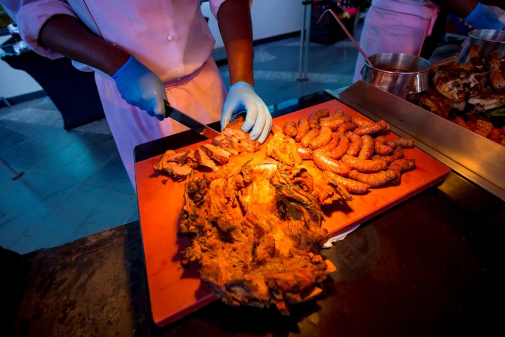 The ‘Nyama Choma’, Swahili for ‘roast meat’, is eaten on special occasions