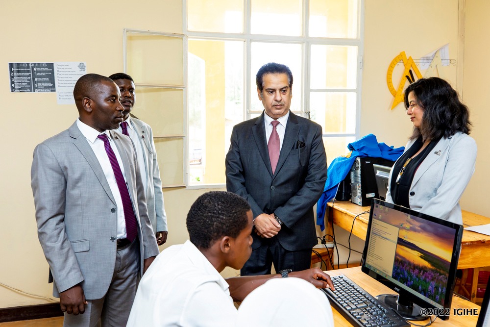 UAE Ambassador to Rwanda also toured the computer lab at Hamdan Bin Rashid Kimisange Secondary School. 