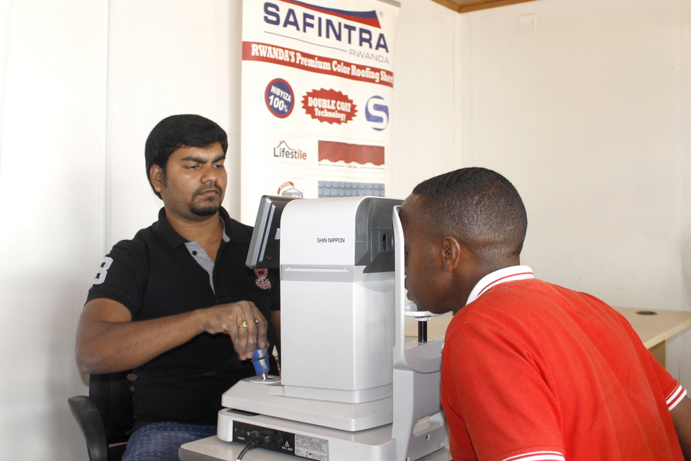 The eye testing activity was held at the headquarters of the company at Kigali Industrial Zone in Masoro in partnership with Dr. Agarwal’s Eye Hospital