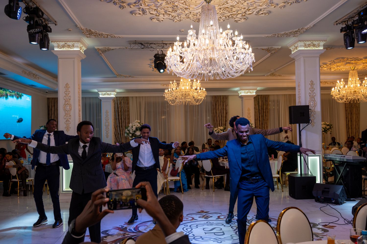 The evening featured performances by the cultural dance troupe Imena mu Nganzo.