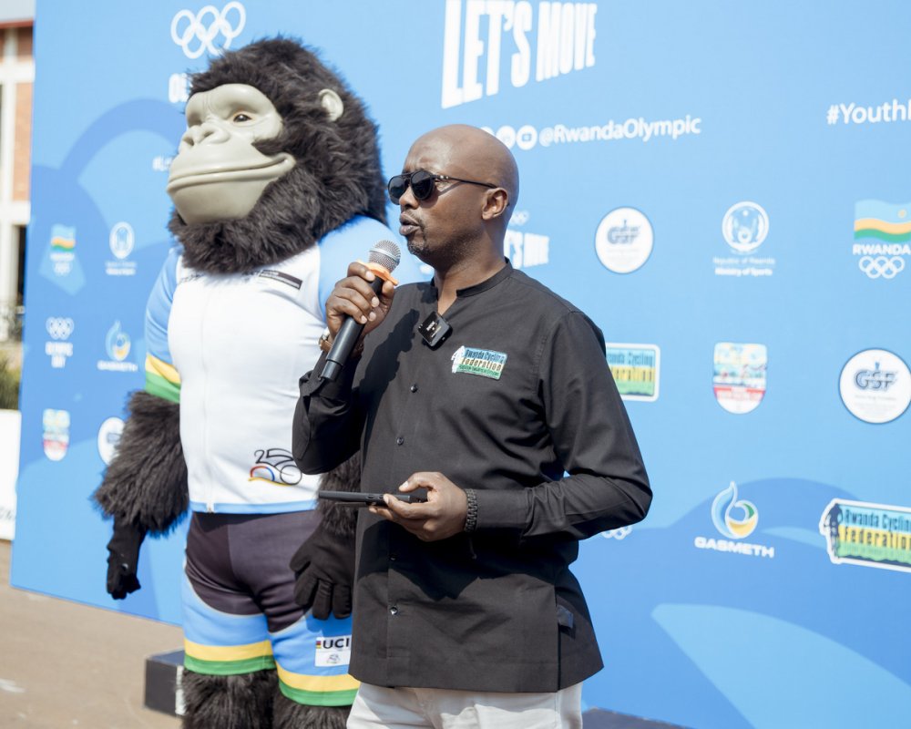 FERWACY President, Ndayishimiye Samson, thanked the Rwanda Olympic Committee for choosing to align Olympic Day with the Youth Racing Cup competition.