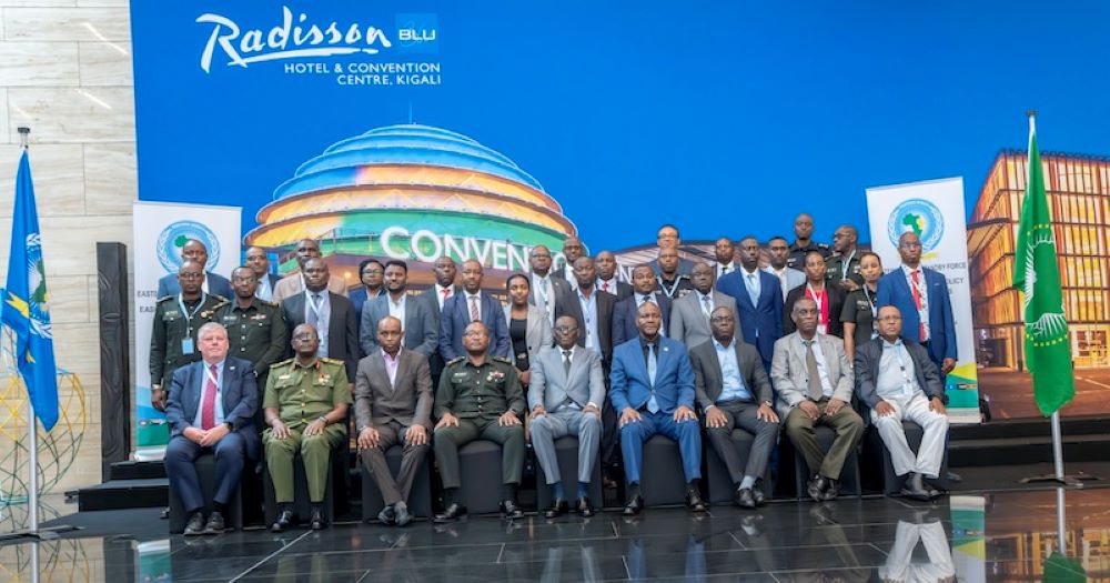 Participants of the meeting in a group photo after the opening ceremony.