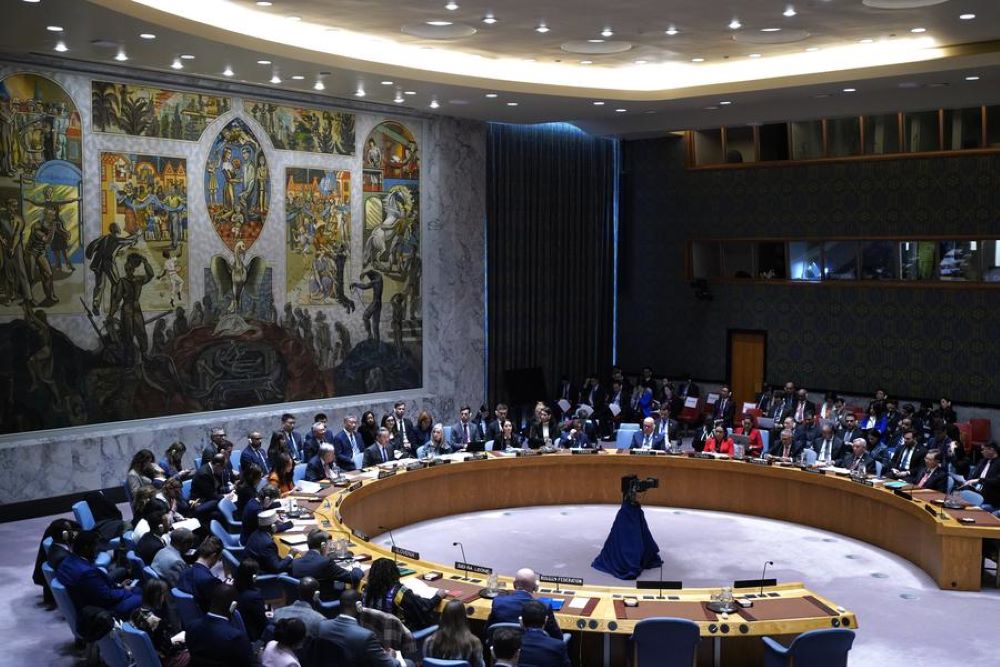 Chinese Foreign Minister Wang Yi, also a member of the Political Bureau of the Communist Party of China Central Committee, chairs the UN Security Council's high-level meeting on "Practicing multilateralism, reforming and improving global governance" at the UN headquarters in New York on Feb. 18, 2025.