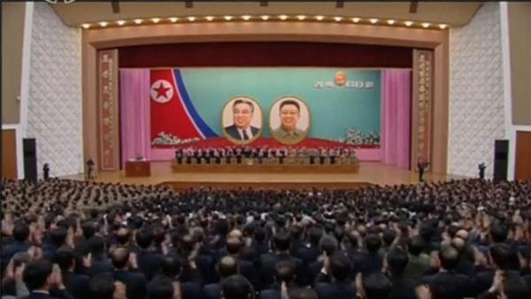 North Korean state-run television showed a gathering in Pyongyang marking the 68th anniversary of the founding of the nation on September 9