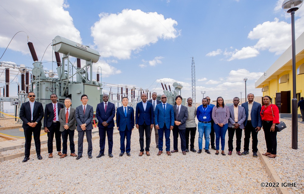 Officials in a group photo after touring the facility. 
