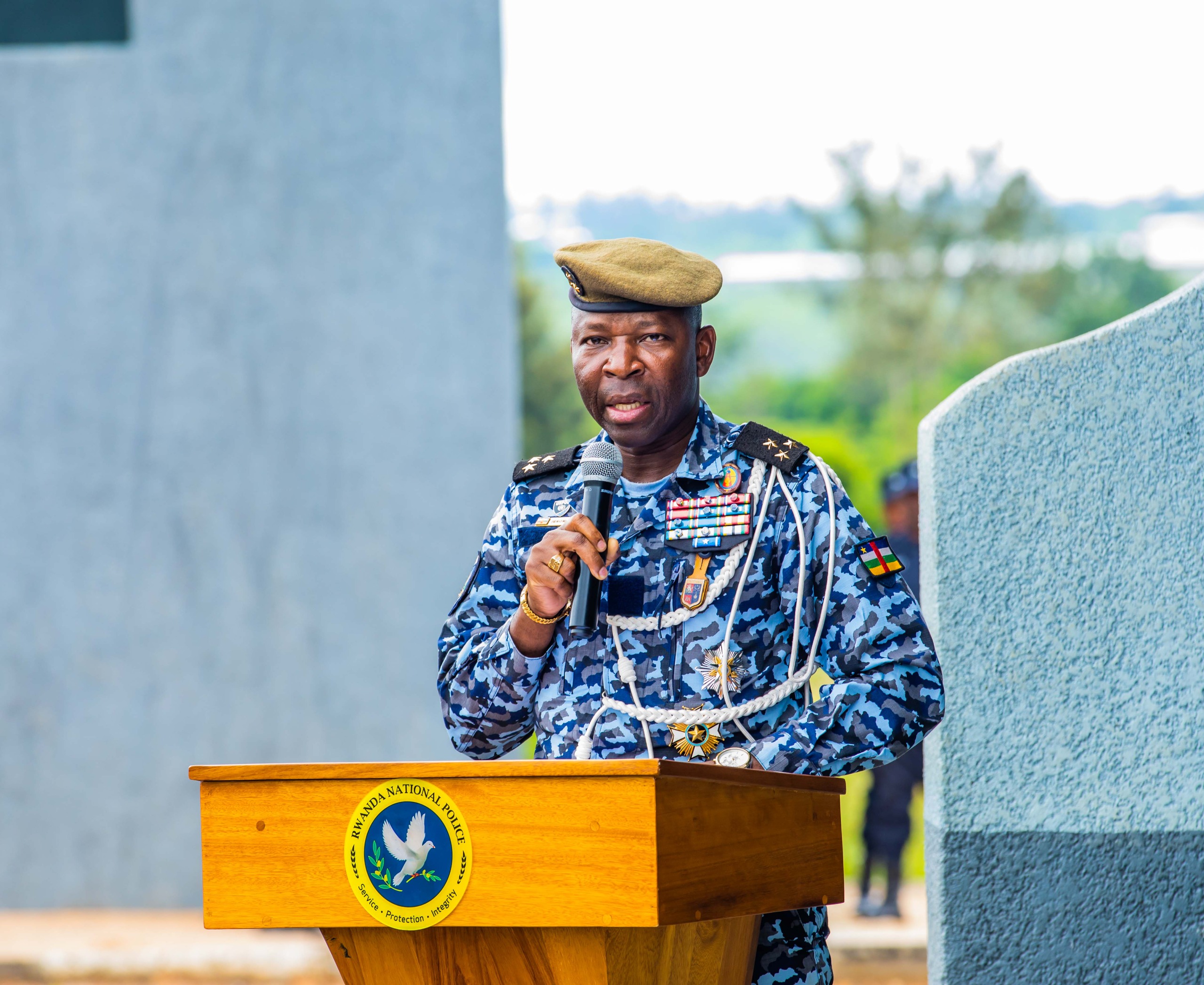 The ceremony was also attended by the Director General of CAR National Police, Controller-General, Bienvenu Zokoue.
