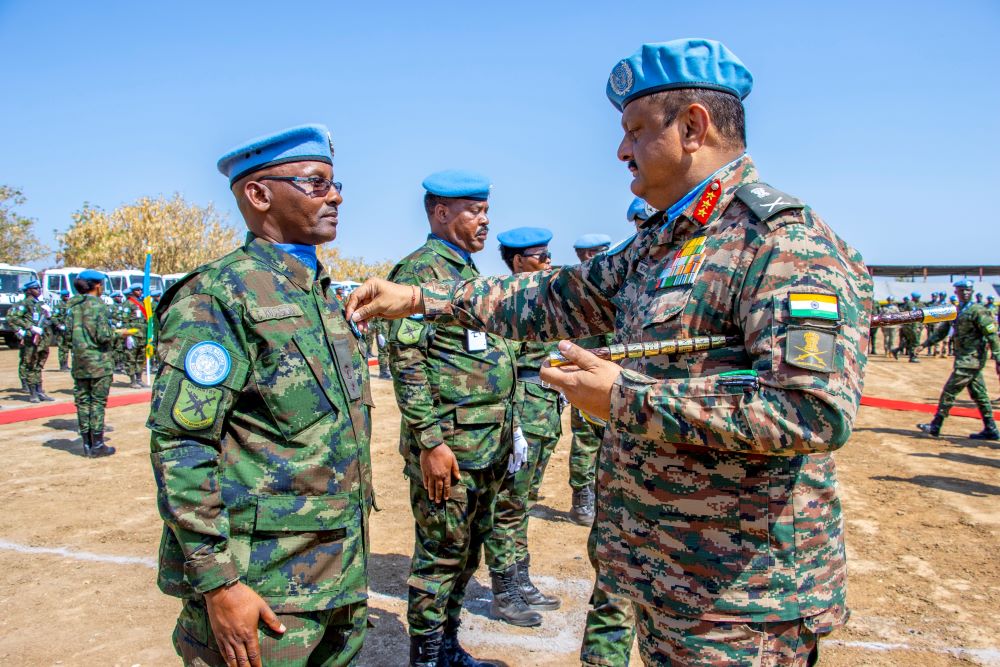 Rwandan peacekeepers (RWANBATT-2) serving under the United Nations Mission in South Sudan (UNMISS), Malakal, were awarded UN service medals in recognition of their dedication to peacekeeping