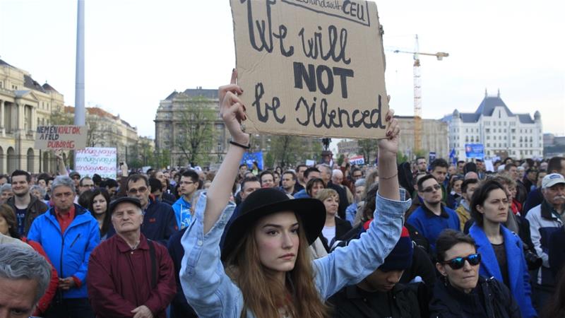 Critics say the law undermines the Central European University