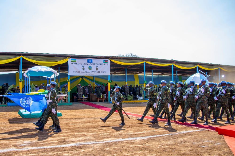 the medal ceremony took place at the RWANBATT-2 Headquarters in the UN Malakal Base Camp, Upper Nile State.