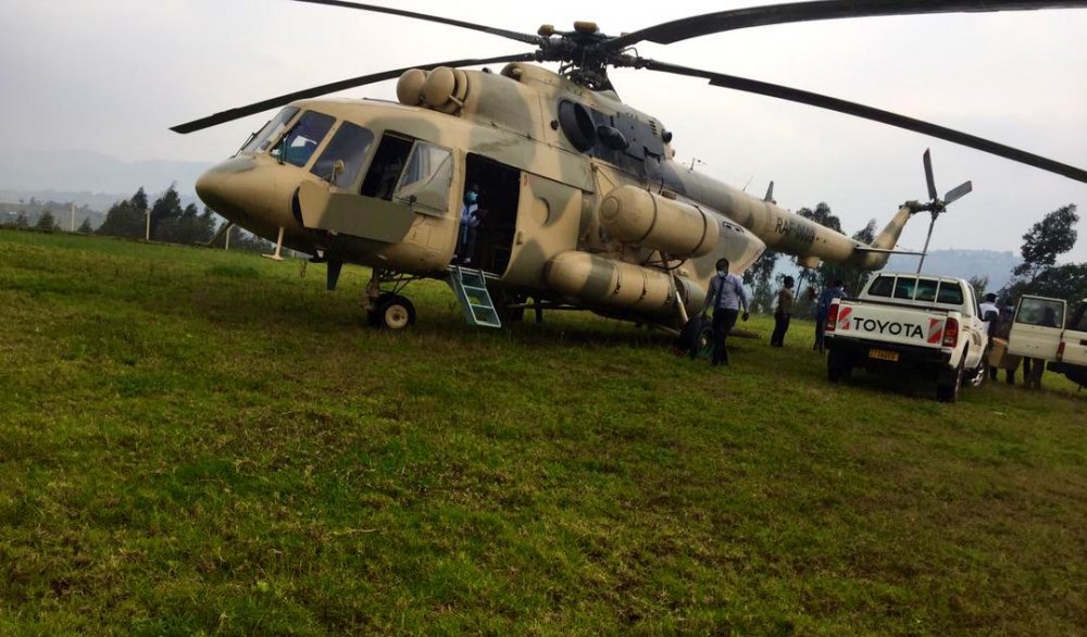 RDF has deployed helicopters to deliver vaccines upcountry. Photo Courtesy