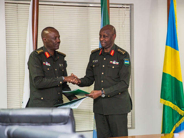 The Reserve Force Chief of Staff, Gen F Ibingira was handed over office by Lt Gen J Musemakweli. 