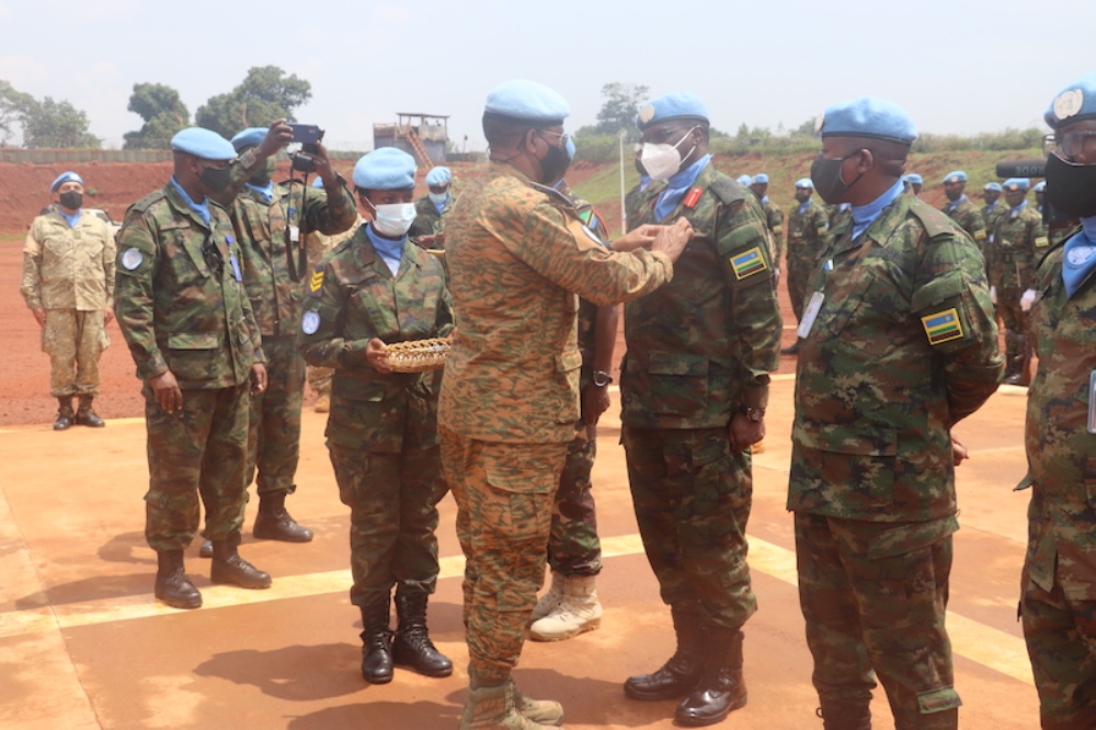 Rwandan peacekeepers in CAR were awarded with UN medals on Thursday 16th July 2021.