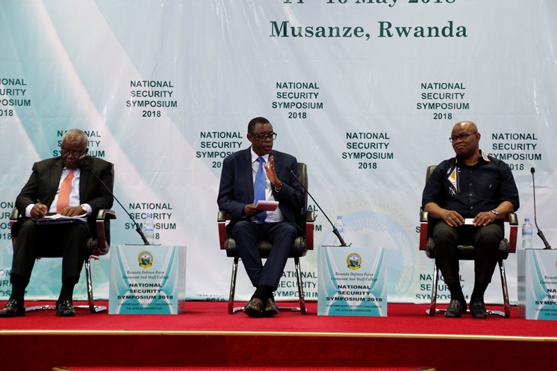 Gen James Kabarebe, the Guest of Honor in the opening ceremony reiterated that the symposium is an opportunity for college students and other participants to engage in discussions about the real-life security challenges that affect military profession.
