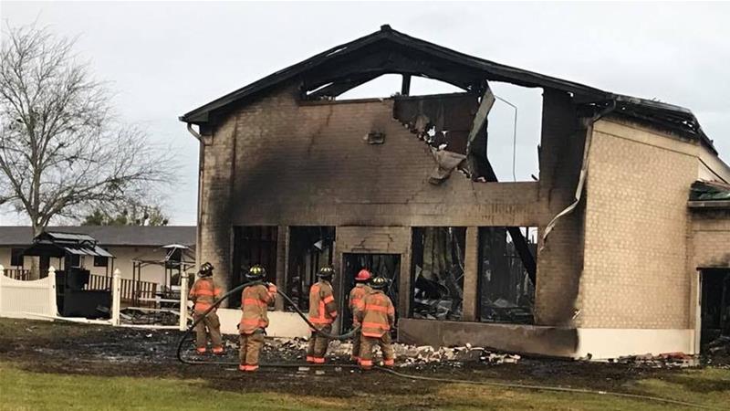 The mosque burned hours after Trump's executive order targeting Muslims went into effect