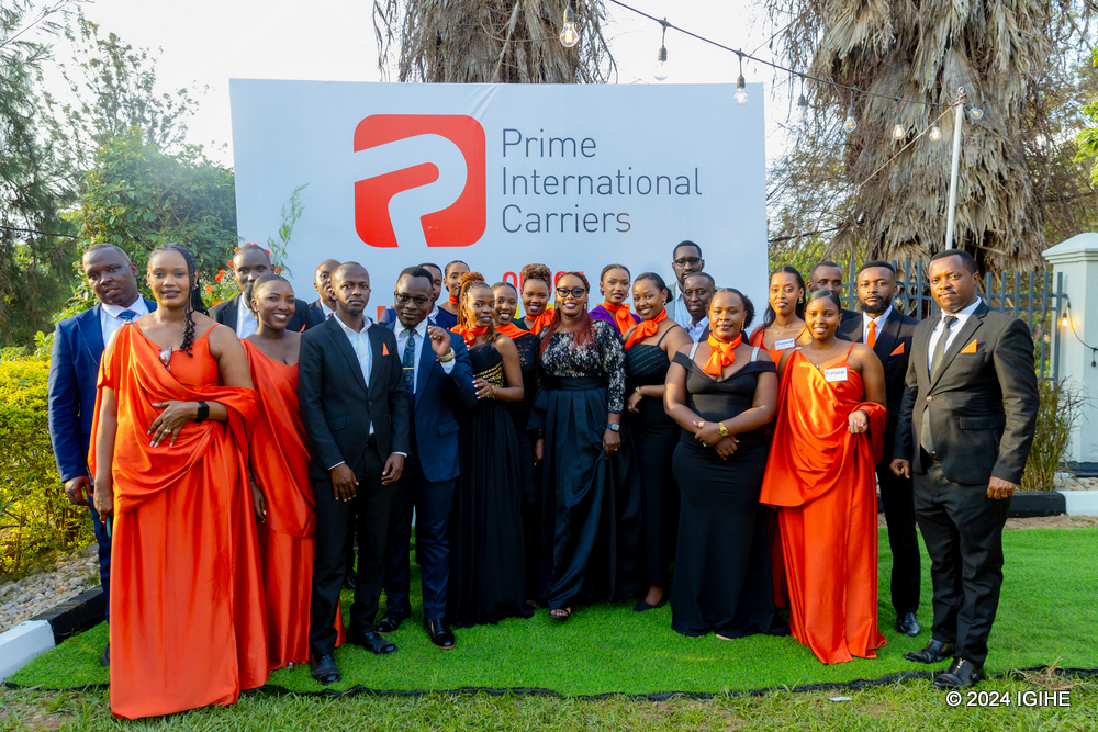 Prime International Carriers Ltd staff pose for a group photo.