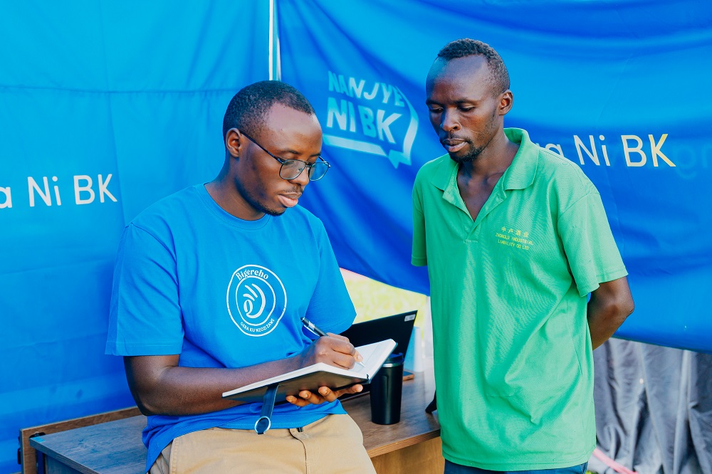 Visitors at BK General Insurance stand are taken through insurance services