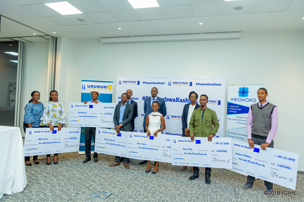 Winners of BK Urumuri Initiative receive interest-free loan. 