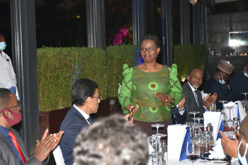 The candidature of Dr Nsanzabaganwa was announced on Thursday evening during a ceremony in which Dr Biruta hosted members of the African Diplomatic Corps for dinner.  