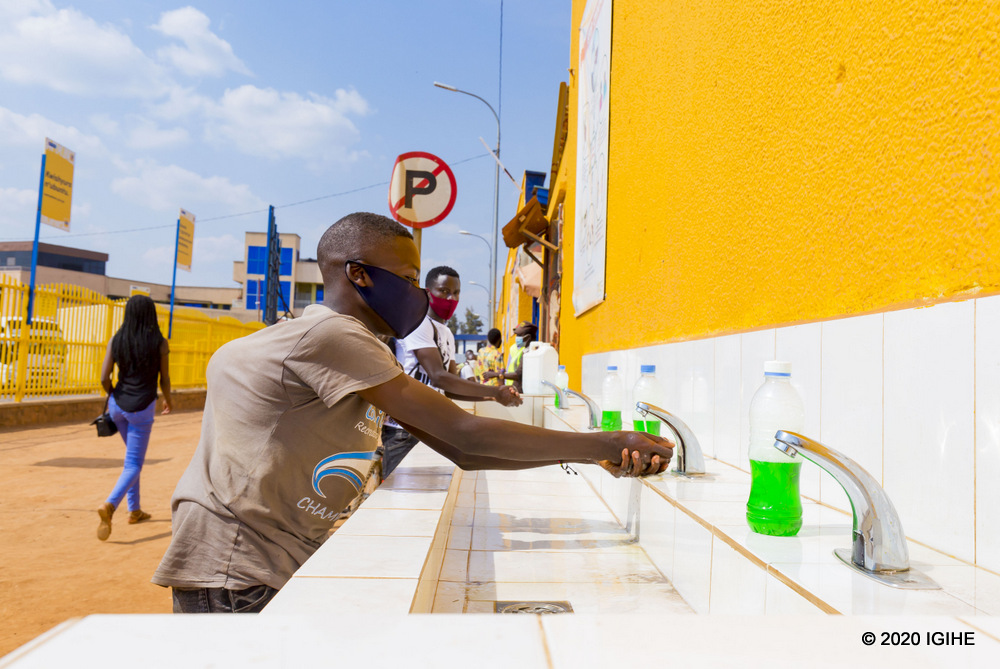 All entrants to the Kimironko market would first wash their hands