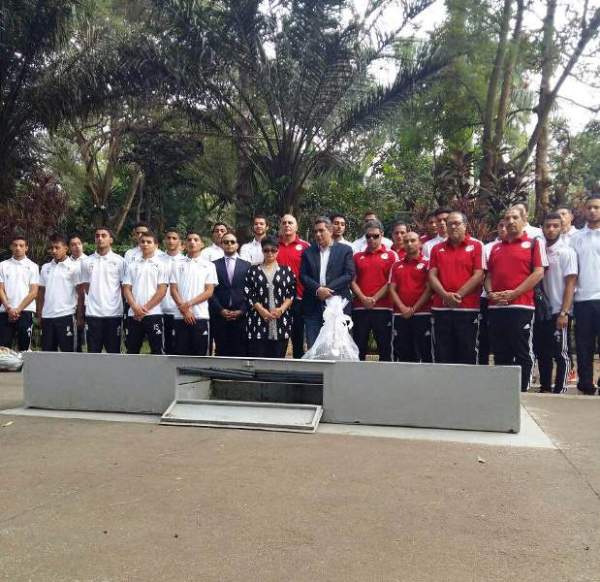 Egypt players paying tribute to victims of 1994 genocide against Tutsi buried at Gisozi memorial
