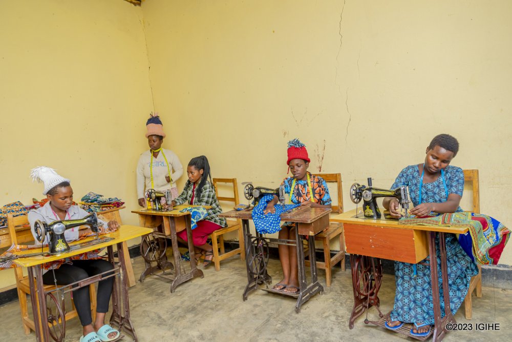 Under the guidance of the 'Women Development Project,' these girls and women are taught valuable sewing skills, enabling them to generate income by crafting reusable sanitary pads.