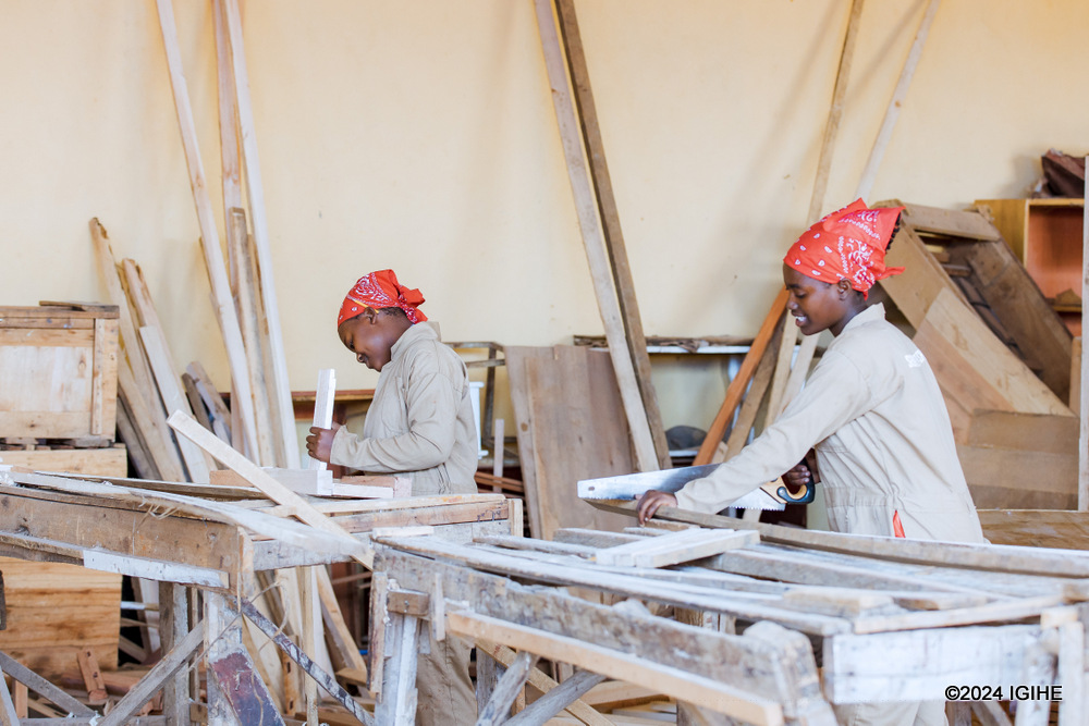 Girls who studied carpentry at TSS Shonga mentioned that they now help their families with daily needs.