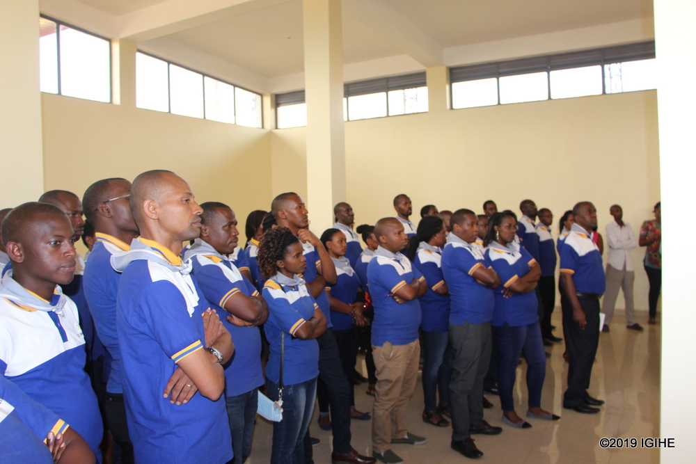 The staff of COPEDU PLC paid tribute to victims of the 1994 Genocide against the Tutsi laid at Ruhanga memorial in Rusororo sector
