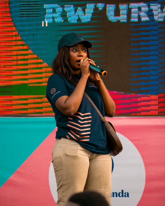 Various CyberRwanda staff delivered different messages to the youth.