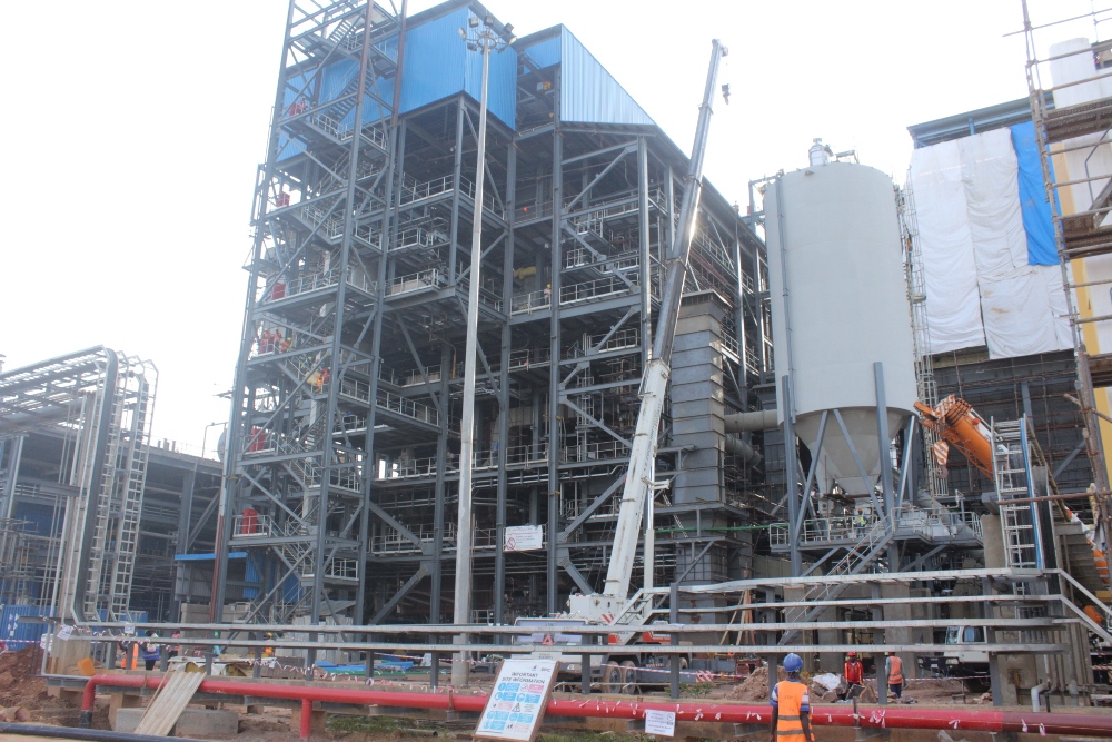 Construction activities at Gisagara peat power plant near completion.  