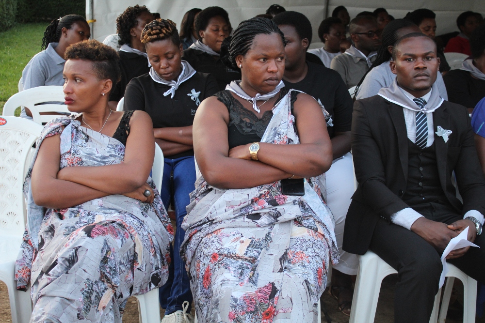 Employees of Kibagabaga Hospital gathered for commemorating and honoring victims of the1994 Genocide against the Tutsi