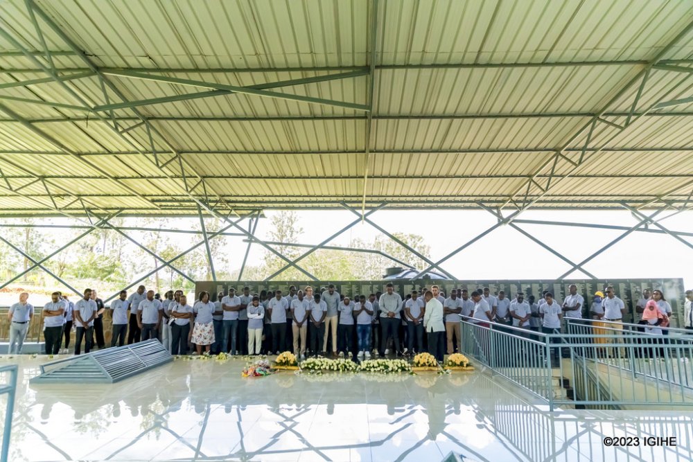 Employees also observed a moment of silence to honor Genocide victims. 