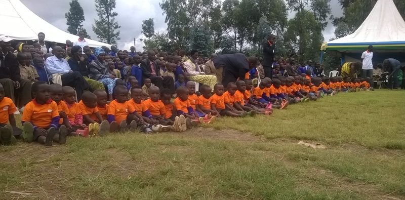 Children who attended  the launch of Child and Mother Health Care Week yesterday in Gicumbi district