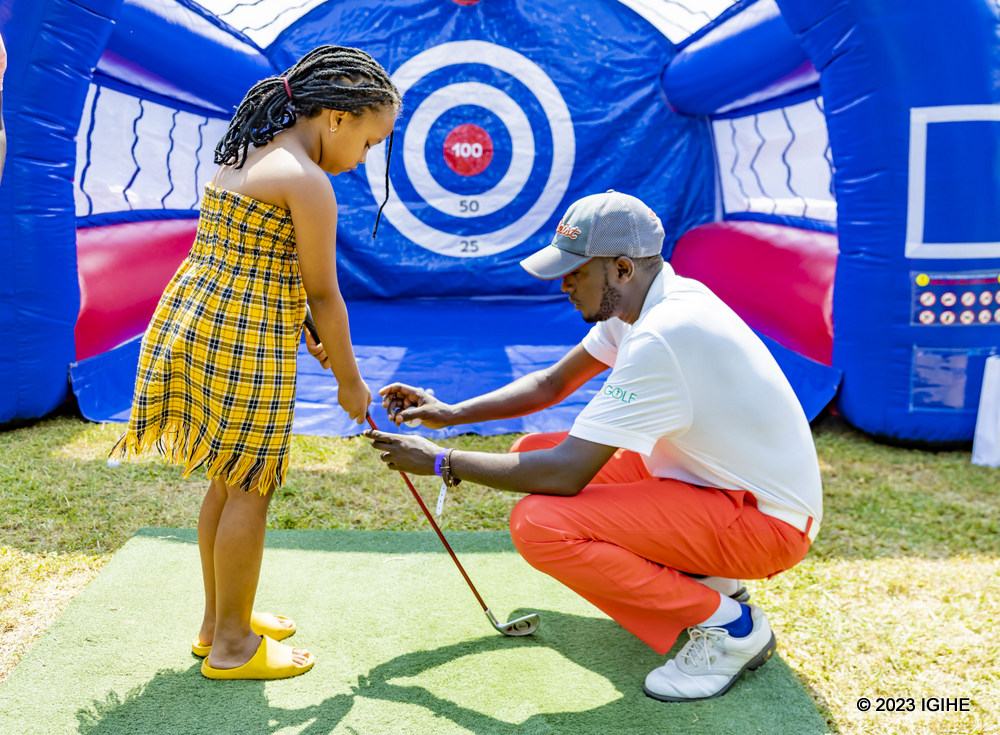 Coach Emile Nshimiyumremyi , an instructor from Kigali Golf Course, generously imparted the basics of Golf to all eager participants.