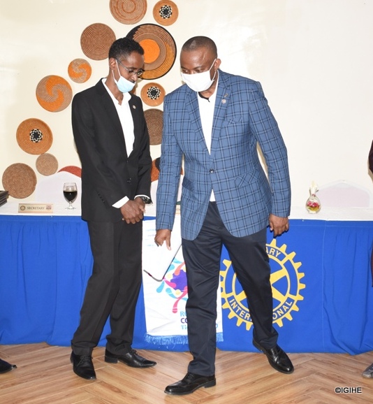 During this installation event, two new Rotarians were inducted to Kigali Virunga Rotary club.