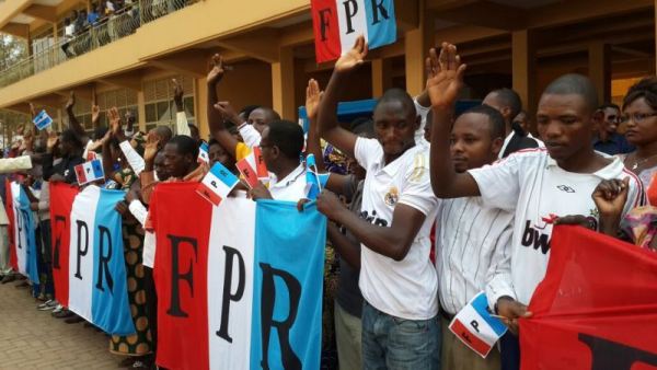 New RPF members taking oaths yesterday in Gasabo district 