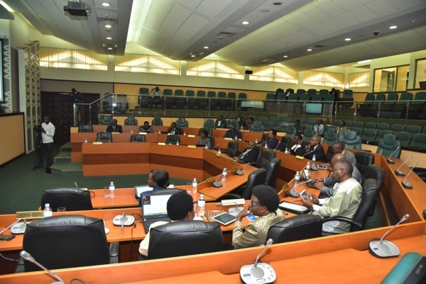 Senators in parliament yesterday