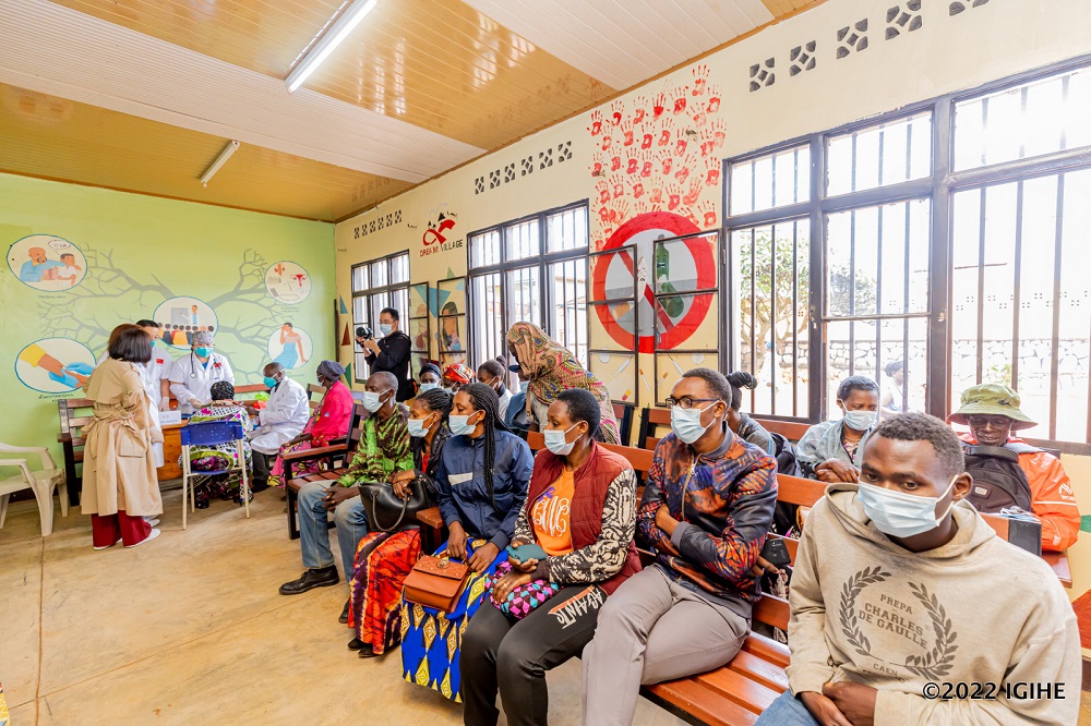 Patients turned up at Gahanga Health Center in large numbers for free medical services. 