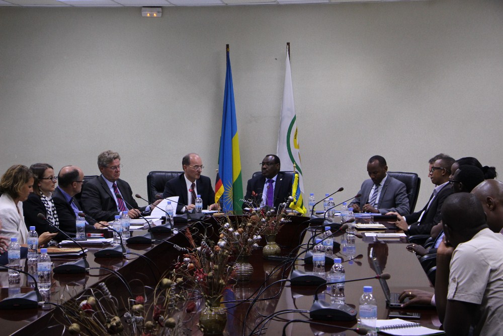 Rwanda and German government officials during tri-annual discussions to explore areas in need of new cooperation.