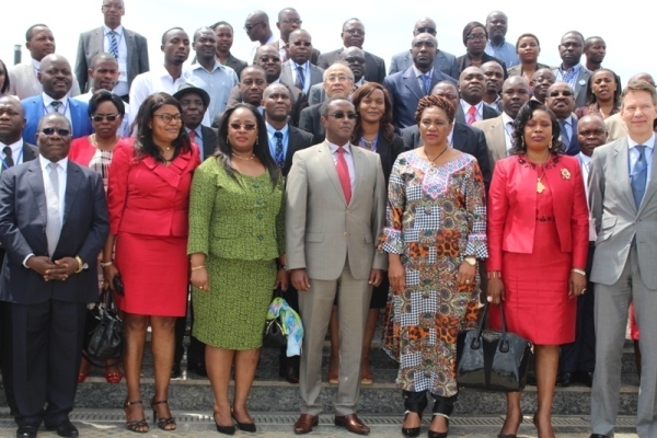 Participants of COMIFAC pose for a group photo after holding discussions