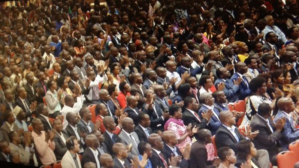 Private investors during the meet with president Kagame yesterday at Kigali Convention Center