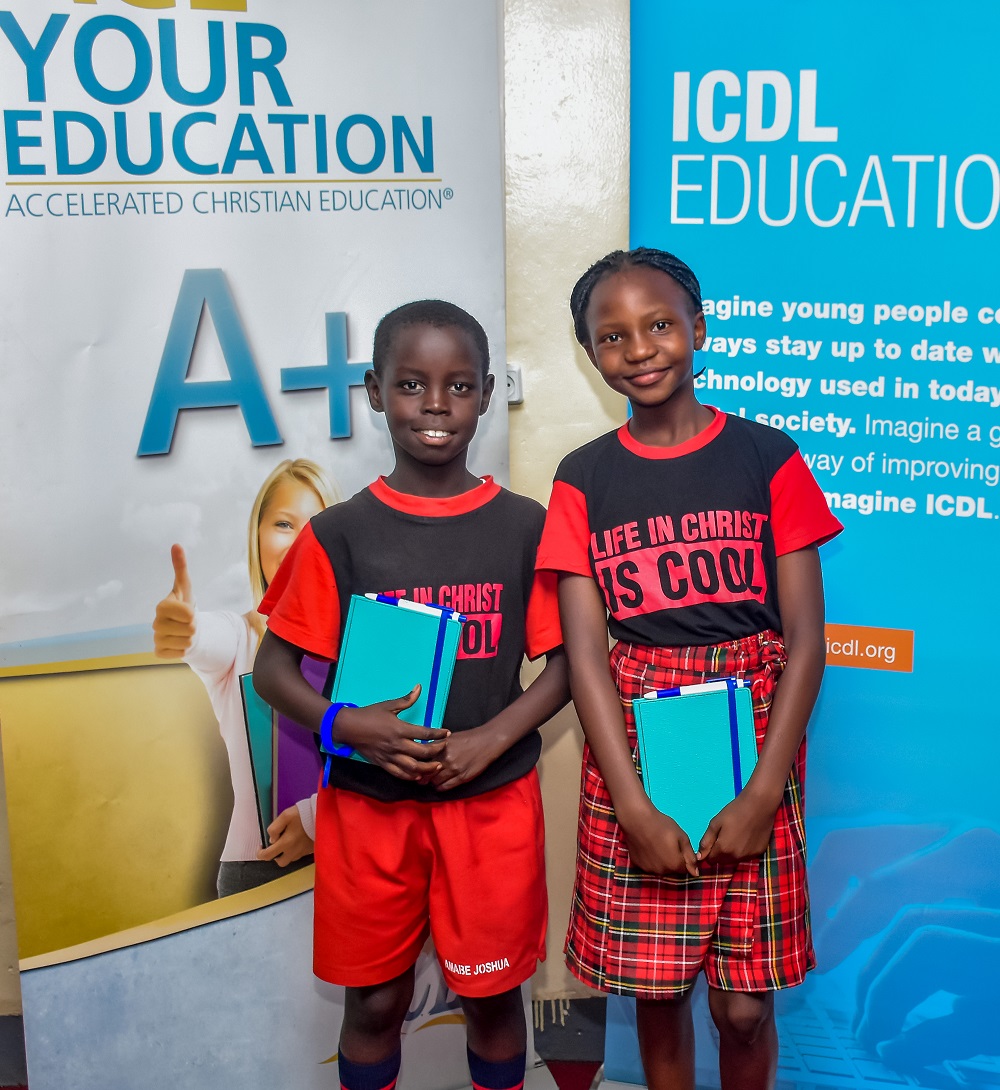 The Young winners were awarded notebooks