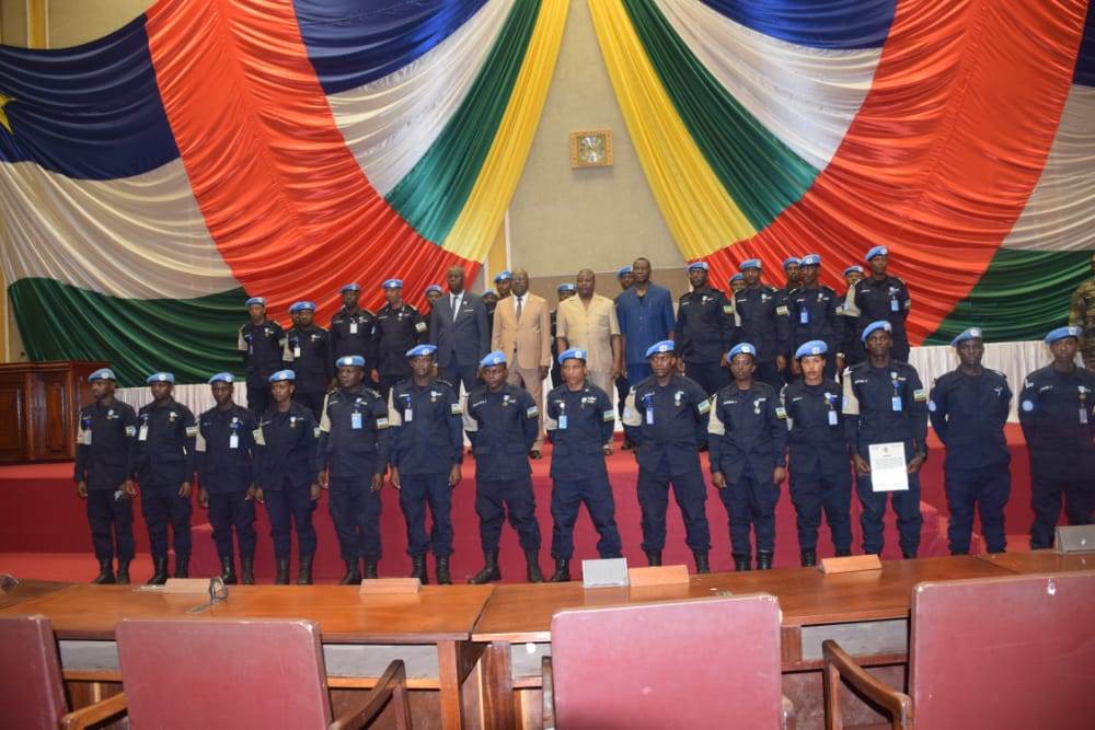 CAR government has recognized Rwandan Police peacekeepers.