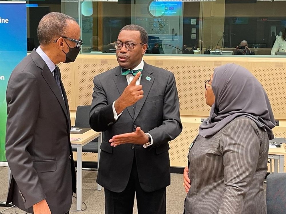 Adesina has held talks with President Kagame and Suluhu on railway project.