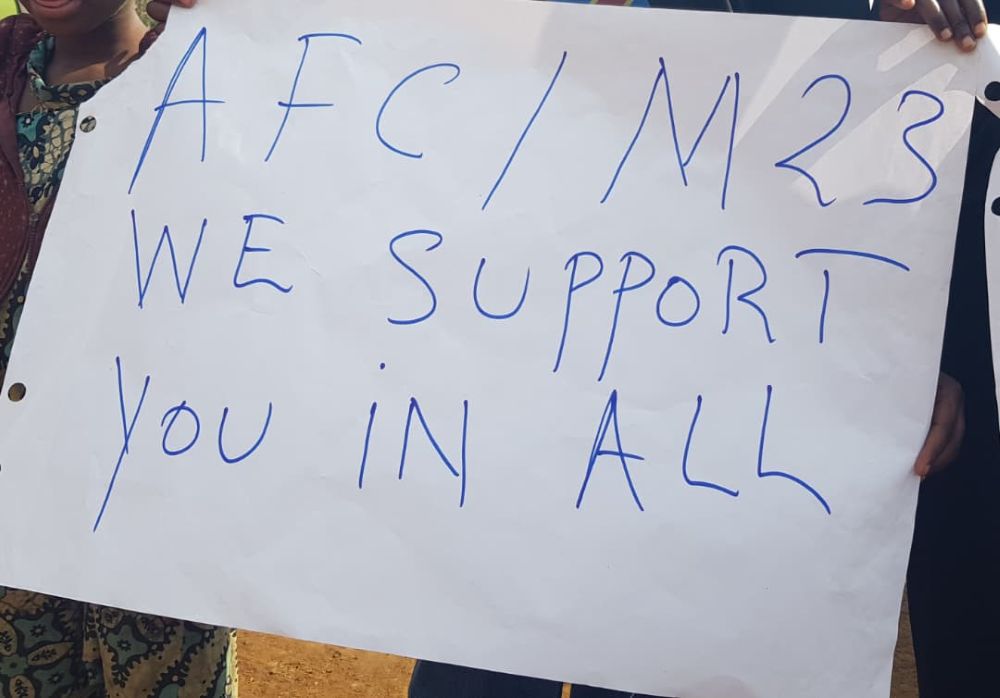 Congolese refugees at Kigeme Camp voiced their support for AFC/M23, which advocates for the rights of Congolese people.