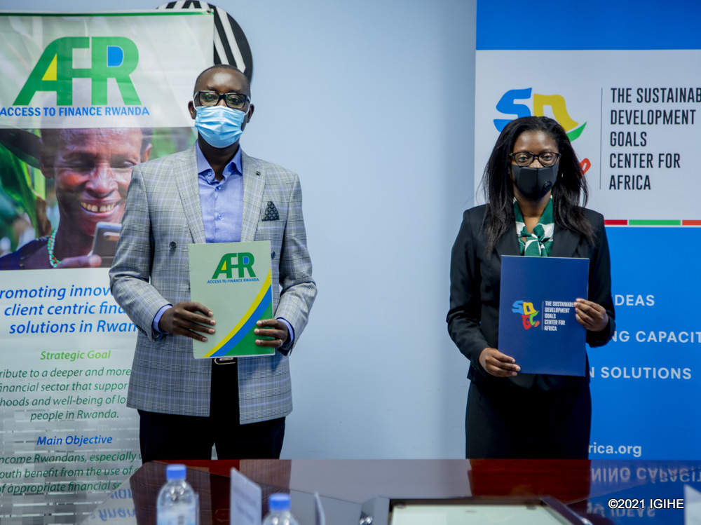The MoU was signed by the AFR Country Director, Mr. Jean Bosco Iyacu and Ms. Caroline Makasa, Acting Director General of the SDGC/A. 