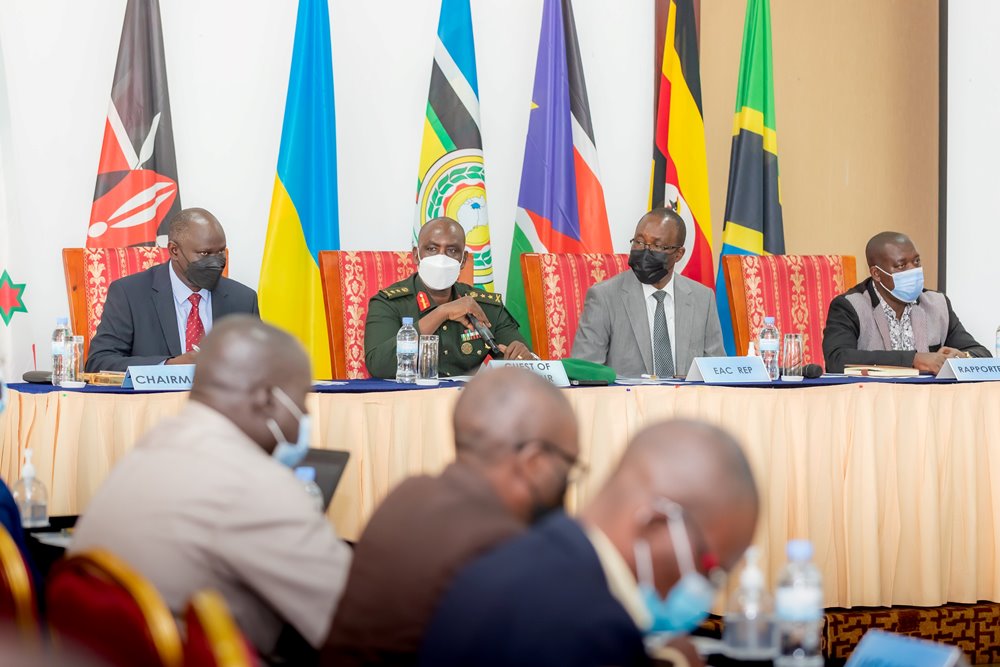 Participants are discussing strategies to mitigate health threats to the EAC Partner States’ Armed Forces.
